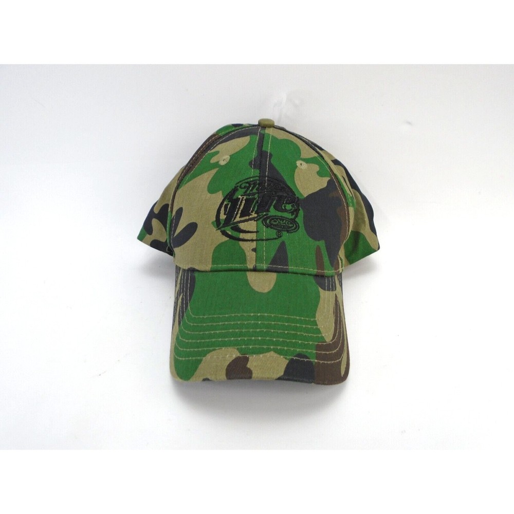 Official ACME Miller Lite Beer Camouflage Baseball Cap Hat Hook Loop Adjustable